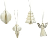 thumbnail of 1 Wabenfigur Ornament 6x6cm Wabendeko zum Hängen Papierdeko Papierornament Christbaumschmuck Wabenbälle und Pompons Weiß