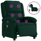 thumbnail of vidaXL Massagesessel Elektrisch Dunkelgrün Samt