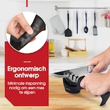 thumbnail of HGMD Luxe Messenslijper - 3 Standen - Zwart - Antislip - Scharenslijper - Messen slijper - Knife sharpener