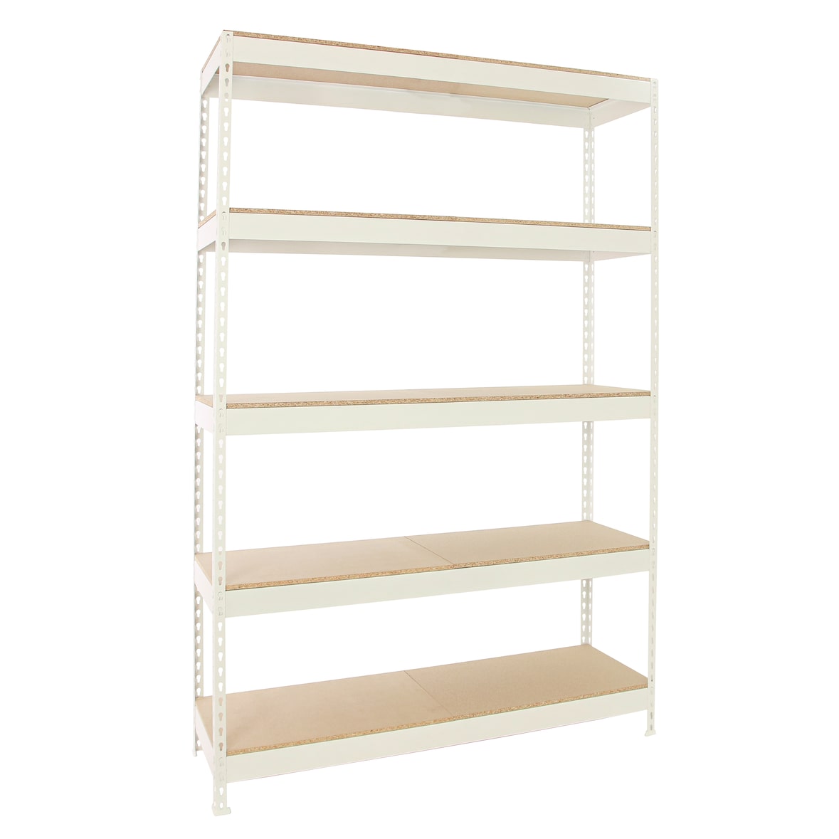Schwerlastregal EXTREM WOOD YETI FIVE | HxBxT 300x120x60cm | Fachlast 400kg | Weiß