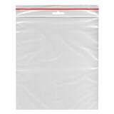 thumbnail of 1000x Druckverschlussbeutel 150 x 200 mm mit Eurolochung Farbstreifen rot