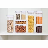 thumbnail of EMSA Optima Vorratsdosen Set, 3-tlg., Aufbewahrungsdosen, Vorratsode, Frischhaltedose, Kunststoff, Transparent / Weiß, N11427