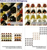 thumbnail of PROREGAL Modulares Weinregal VINOTECA MOD | HxBxT 36x36x24cm | 3x 9 Flaschen | Massives Eichenholz | Natur | Flaschenregal