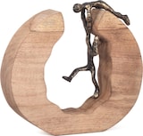 thumbnail of Skulptur Holz Teamwork Teamarbeit 29,5 x 28 cm Schwarz Gold Dekoration Deko Art