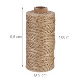 thumbnail of Relaxdays Juteschnur 1 mm, 6 Rollen Jutegarn je 100 m, biologisch abbaubar, Basteln, Garten, Verpackung, Kordel, natur