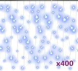 thumbnail of vidaXL Lichtervorhang LED Eiszapfen 10 m 400 LED Blau 8 Funktionen
