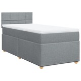thumbnail of vidaXL Boxspringbett mit Matratze Hellgrau 80x200 cm Stoff