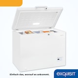 thumbnail of Exquisit Gefriertruhe GT200-HE-041C weiss | Nutzinhalt: 198 L | Schnellgefrieren | 4-Sterne-Gefrieren | Rollen | Standgerät