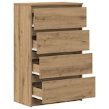 thumbnail of vidaXL Dressoir 60x35x98,5 cm bewerkt hout artisanaal eikenkleur