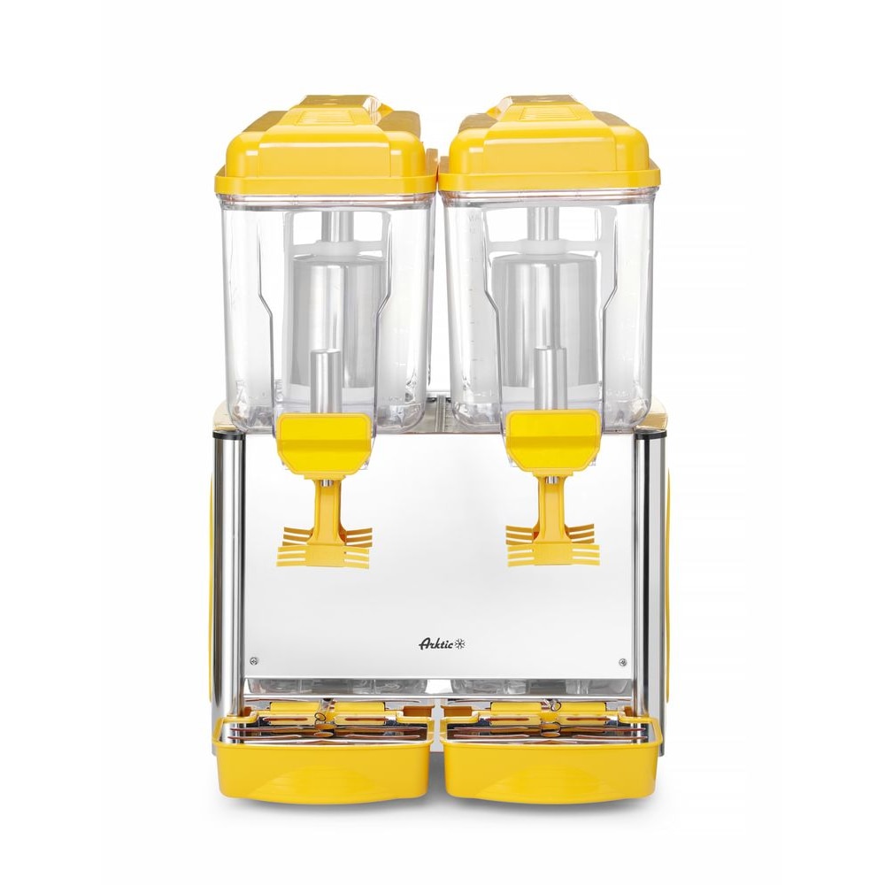 Distributore di succhi Hendi con contenitore estraibile, vaschetta raccogli gocce e 2 contenitori da 12 litri