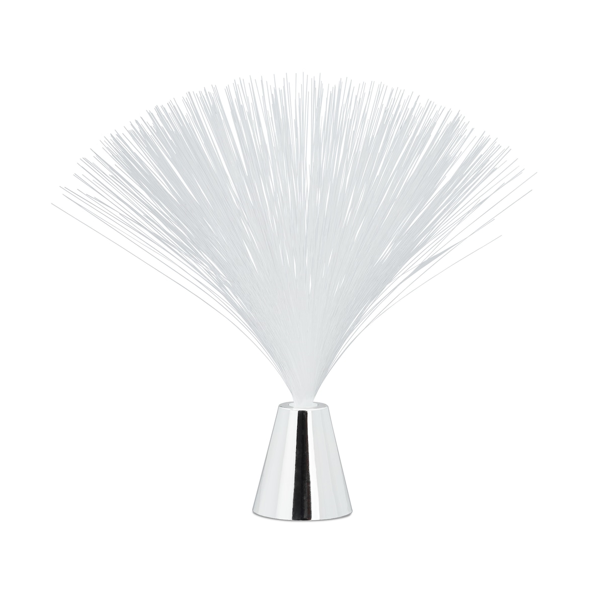 Relaxdays Glasfaserlampe, fließender Farbwechsel, LED Retrolampe, Stimmungslicht, Effektleuchte Fiberglas, 33 cm, bunt