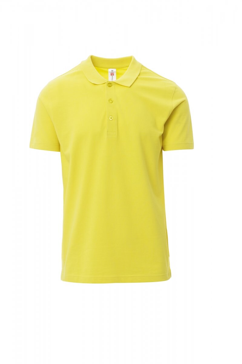 PAYPER Poloshirt ROME - Herren - Baumwolle Piqué - Ton-in-Ton Knöpfe gelb XS