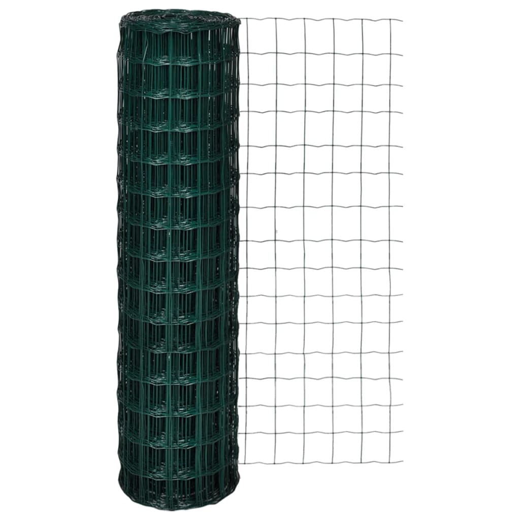 vidaXL Euro hek 10x1,5 m staal groen