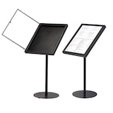 thumbnail of Edimeta Porte-Menu Restaurant 4 x A4 Portrait Noir Martelé sur Pied