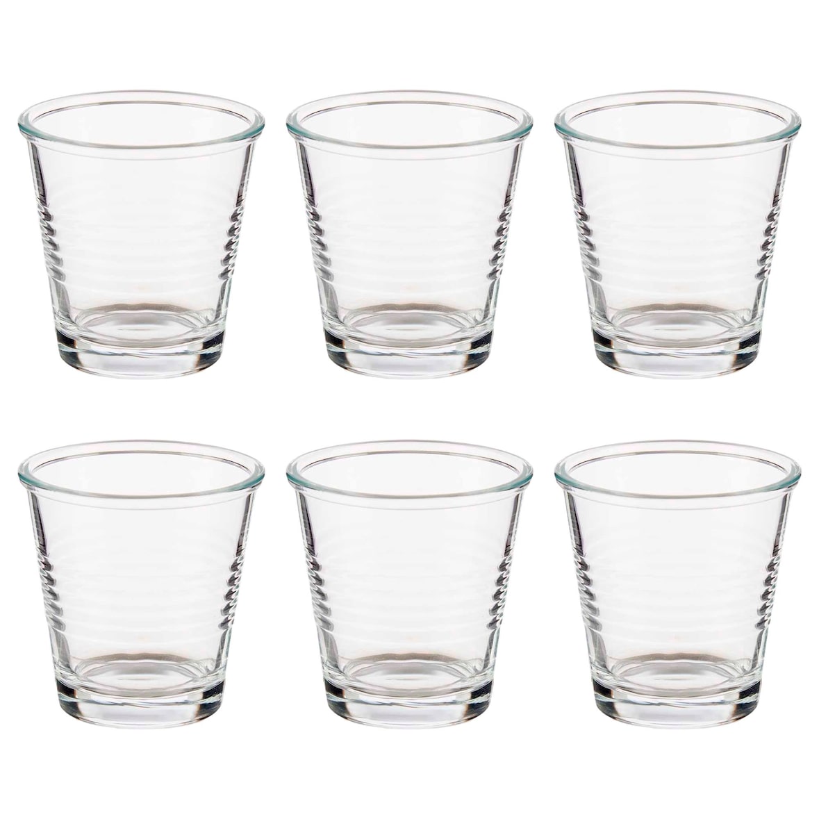 San Ignacio VIVALTO - Juego de 6 Vasos Café de Vidrio 90ml