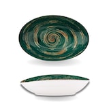 thumbnail of Wilmax Schale oval 30x19,5 cm Grün Porzellan WL-669541/A