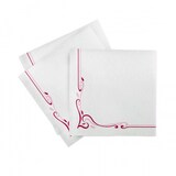 thumbnail of MANK Serviette Airlaid Colour Line in Bordeaux, 40 x 40 cm, 50 Stück - Randbordüre Ornamente