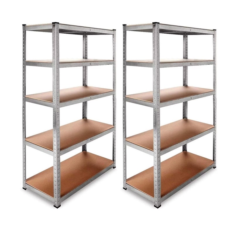 Pack de 2 Estanterías Galvanizadas de 5 Baldas (180 x 90 x 40 cm cada una) - DASCK