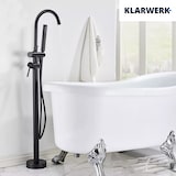 thumbnail of JANA | Torneira para banheira independente premium em preto | Fixação de pavimento em aço inox com chuveiro de mão | montagem no chão hotel