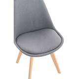 thumbnail of Chaise de salle à manger / cuisine Linares Gris clair/Tissu