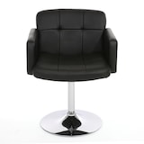 thumbnail of Orlando eetkamerstoel, keukenstoel draaistoel stoel, kunstleer chroom ~ zwart