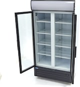 thumbnail of Maxima - Refrigerador para bebidas 2 puertas 800L con 8 estantes ajustables, LED y panel publicitario, puertas vidrio con cerradura, 100x72x202,3cm