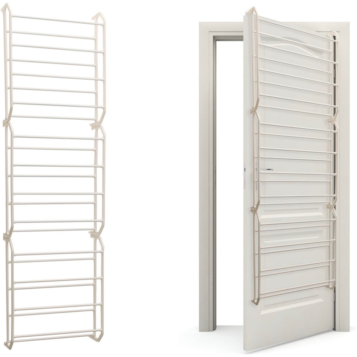 Over-de-Deur Schoenenrek – 52 x 180 x 17 cm – Organizer - Wit