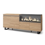 thumbnail of Sideboard, Küche, Schrank, Dielenschrank, 210, 4 Türen, XXL Elektrokamin, Industriedesign, Moderner Stil, Eiche _ 418_16