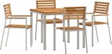 thumbnail of vidaXL Garten Essgruppe 5 pcs Massives Teakholz & Edelstahl