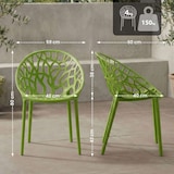 thumbnail of CLP 2 delige set tuinstoelen Hope Kunststof HBT: 80x59x60 cm groen