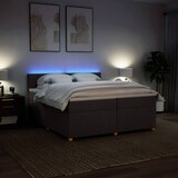 thumbnail of vidaXL Boxspringbett mit Matratze Dunkelbraun 200x200 cm Stoff