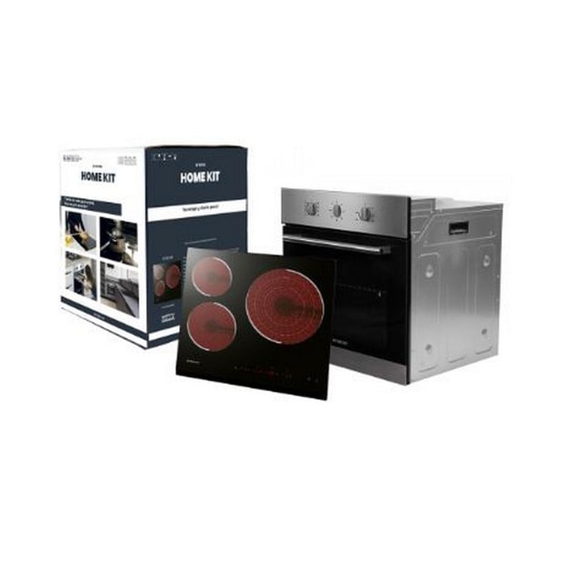 INFINITON Horno + Placa Vitroceramica HV-CB65H30, 3 zonas, 8 Funciones para Horno, Iluminación interior