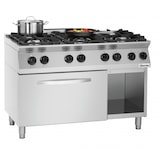 thumbnail of Gasfornuis MFG 7340 | 6 Kookpitten | 3x 3.5kW + 3x 6kW | Elektrische Oven | 2/1 GN | 6kW | 1200x700x910(h)mm