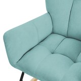 thumbnail of ML-Design – Schaukelsessel Salbei – Frottee-Optik | gepolstert, Holzkufen, Relaxsessel mit Armlehnen, Ohrensessel