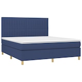 thumbnail of vidaXL Boxspringbett mit Matratze & LED Blau 160x200 cm Stoff