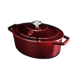 thumbnail of Berlinger Haus ovaler Gusseisen-Bräter mit Deckel (5.56L), Burgunderrot