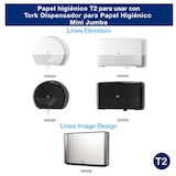 thumbnail of Tork weiches Mini Jumbo Toilettenpapier Weiß T2, Premium, 2-lagig, 12 × 170 m, 110253
