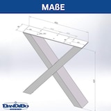 thumbnail of DanDiBo 2x Bankgestell Edelstahl 43 x 40 cm Bank Füße Bankbeine 96677 Bankkufen Couchtisch Tisch Beine Tischgestell