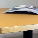 thumbnail of Restootab - Tischplatte 160x80 Dekor Ocker maggese Kanten messingfarben