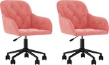 thumbnail of vidaXL Esszimmerstühle 2 Stk. Drehbar Rosa Samt