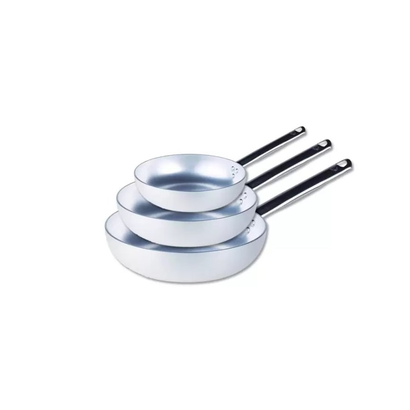 Pentole Agnelli set 3 padelle ø 32 36 40 alluminio 3 mm