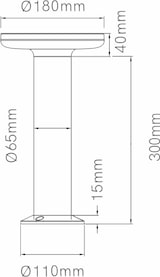 thumbnail of Mac Floor Weiß 3000K - 12W IP65 30cm hohe LED-Pollerleuchte für den Außenbereich aus Aluminium - Downlight - Beneito & Faure
