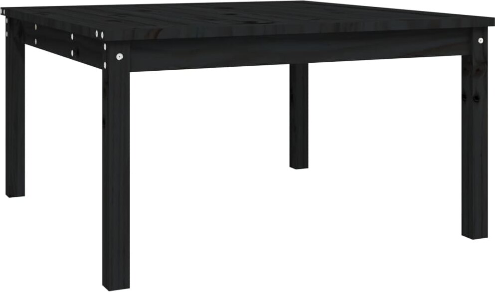 vidaXL Gartentisch Schwarz 82,5x82,5x45 cm Massivholz Kiefer