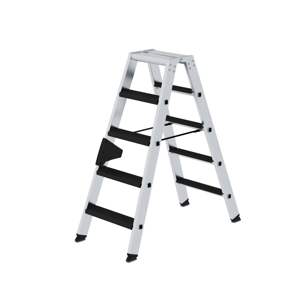 PROREGAL Stufen-Stehleiter beidseitig begehbar mit clip-step relax 2x5 Stufen