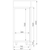 thumbnail of Vriezer roestvrij staal glazen deur monoblok 700 liter