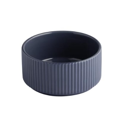 APS Kom THE GRID 6-delige set- marineblauw porselein, Ø 12,5 cm, 350 ml, stapelbaar