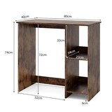 thumbnail of COSTWAY Escritorio pequeño, escritorio para ordenador con 2 compartimentos, mesa para PC, mesa de oficina para espacios reducidos, 80 x 40 x 74 cm
