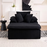 thumbnail of Ergonomischer Relaxsofa 177x122x92 cm Schwarz aus Cordura, Kein Montageaufwand, Luxus Komfort, Breite Armlehnen