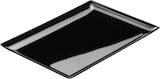 Einweg Fingerfood Teller schwarz rechteckig 193x135x37mm aus Plastik, 12 Stück - Mank