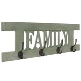 thumbnail of Appendiabiti a parete HWC-C60 Family, appendiabiti, pannello appendiabiti, look shabby vintage 60x21cm ~ verde, shabby